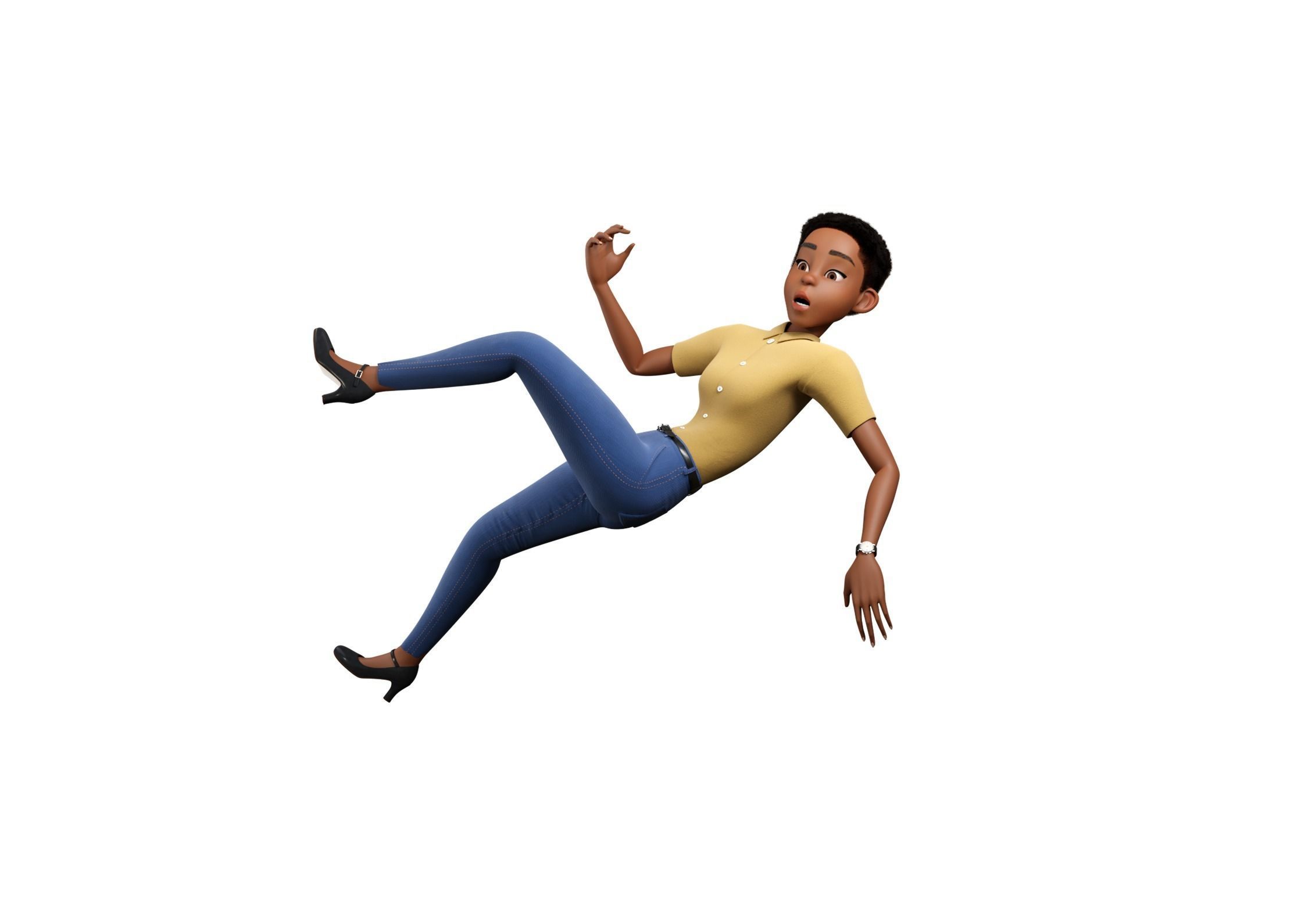 Cartoon Black Man pose 4